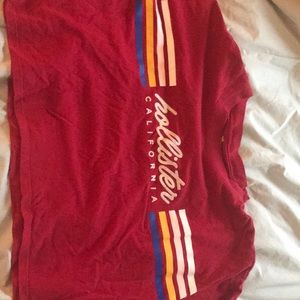 Red Cropped Hollister shirt